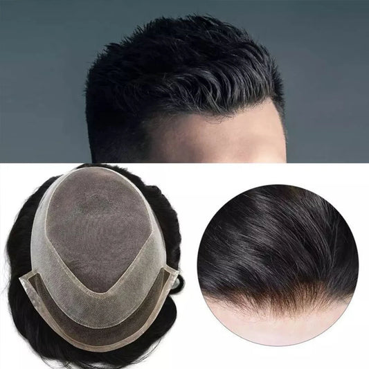 Toupee for Men Mono & NPU Human Hair Pieces Hair units Male Hair Replacement System Hair Prosthesis