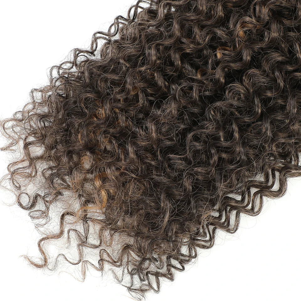 30 Inch Water Curly Ombre Blonde Extensions - 27/613 Curly Synthetic