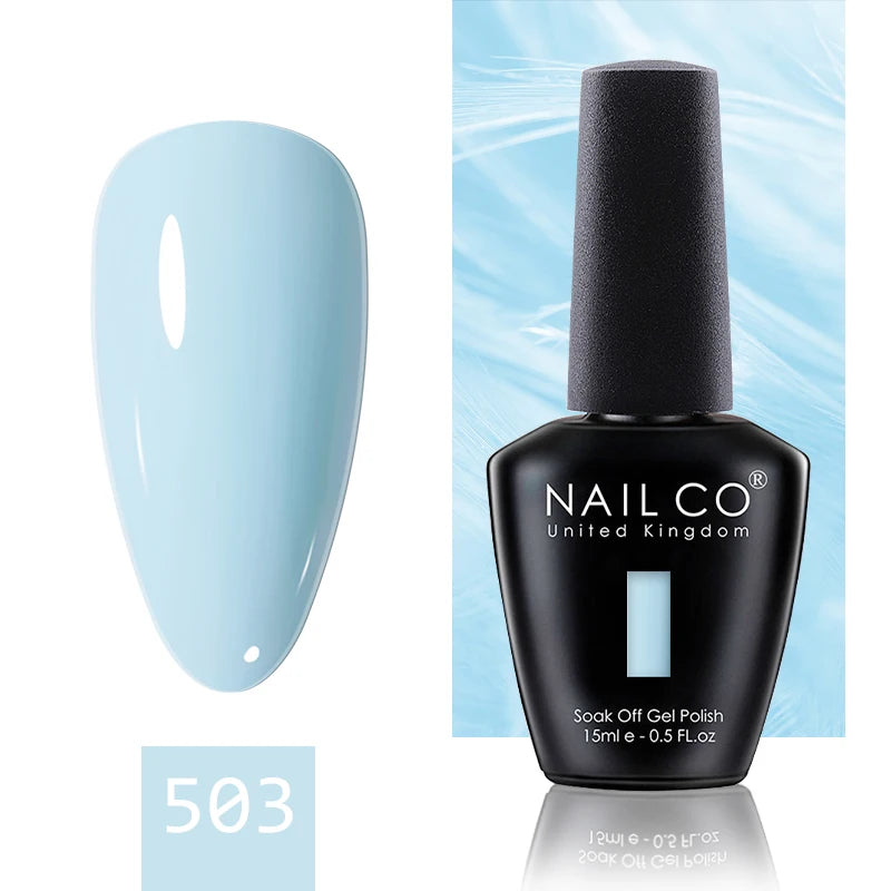 NAILCO 15ML Top Gel Nail Polish Nails Semi-permanent UV Varnish Glitter High Quality Glass Bottle Nail Art Polish For Manicure