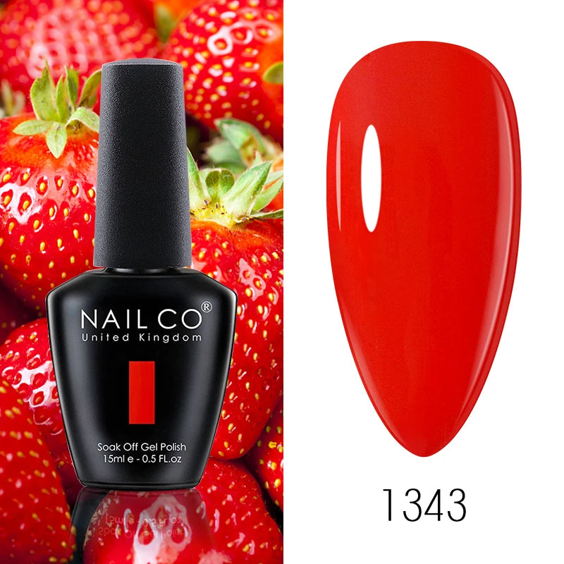 NAILCO 15ML Top Gel Nail Polish Nails Semi-permanent UV Varnish Glitter High Quality Glass Bottle Nail Art Polish For Manicure