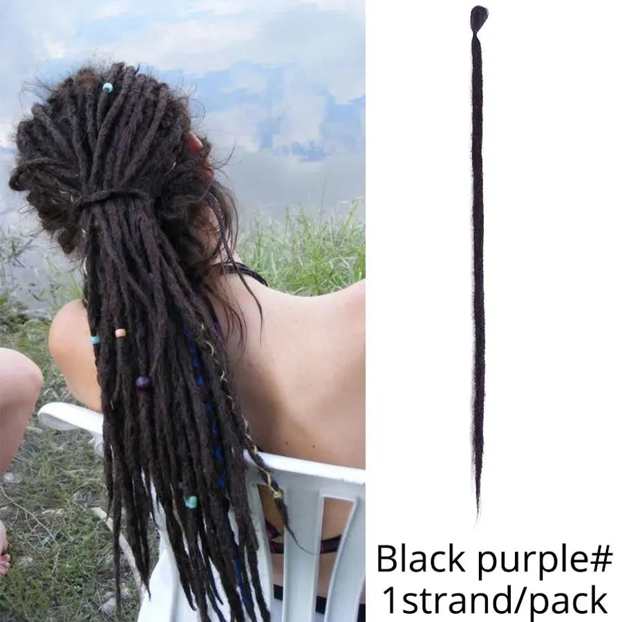 Handmade lock Extensions 20 Inch - 5/10pcs Ombre Synthetic Locs