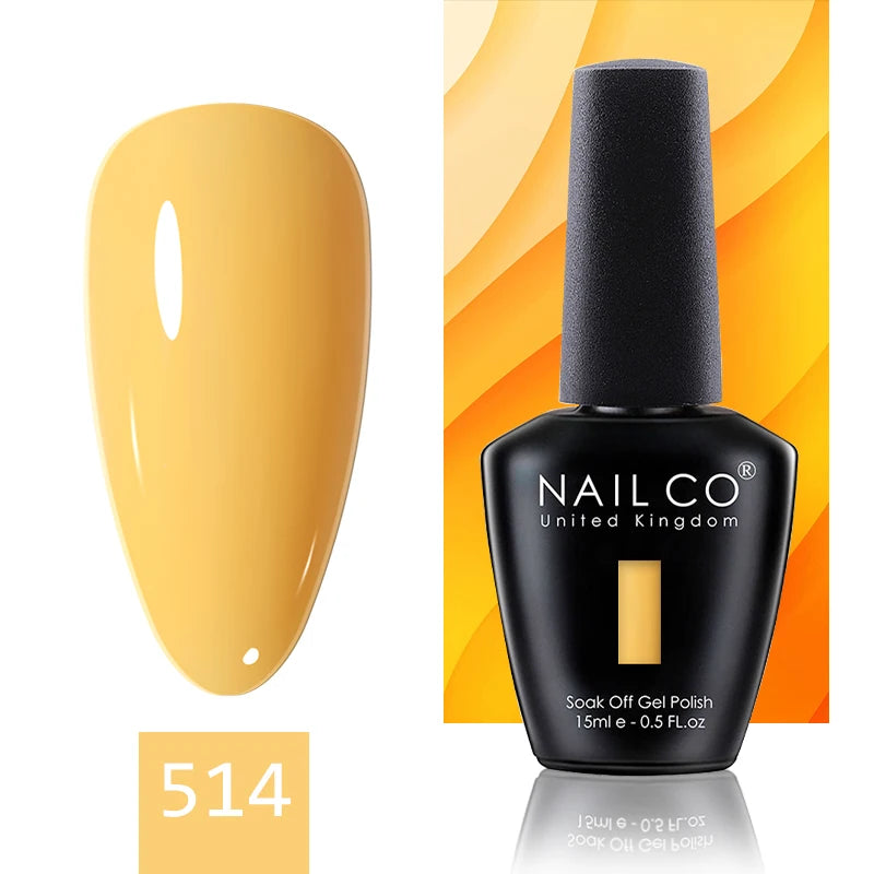 NAILCO 15ML Top Gel Nail Polish Nails Semi-permanent UV Varnish Glitter High Quality Glass Bottle Nail Art Polish For Manicure