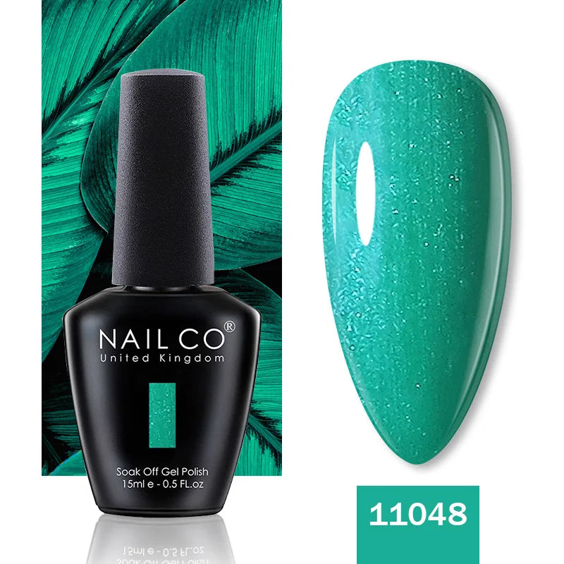 NAILCO 15ML Top Gel Nail Polish Nails Semi-permanent UV Varnish Glitter High Quality Glass Bottle Nail Art Polish For Manicure