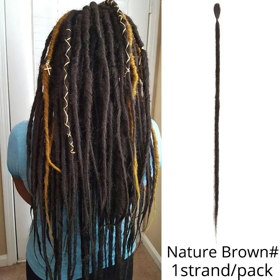 Handmade lock Extensions 20 Inch - 5/10pcs Ombre Synthetic Locs