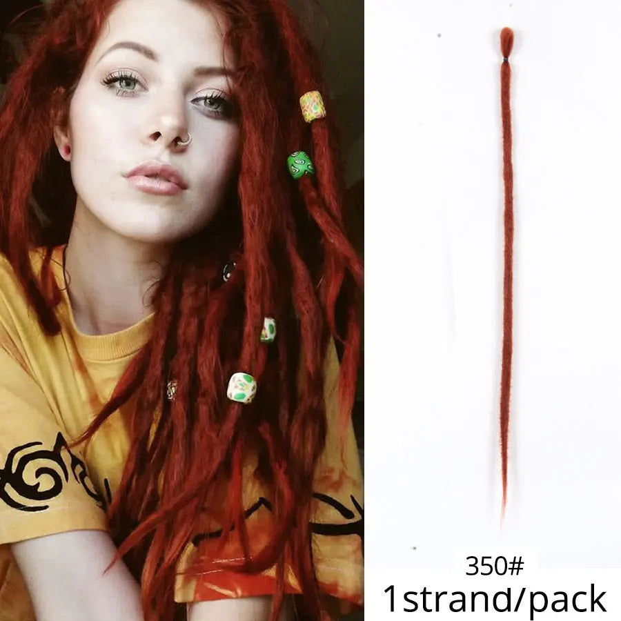 Handmade lock Extensions 20 Inch - 5/10pcs Ombre Synthetic Locs