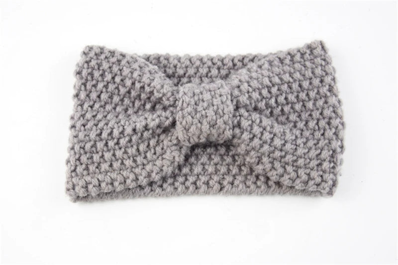 Donarsei Winter Knitted Headband - Elastic Bowknot Turban for Women