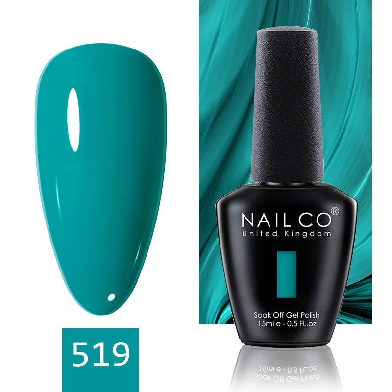 NAILCO 15ML Top Gel Nail Polish Nails Semi-permanent UV Varnish Glitter High Quality Glass Bottle Nail Art Polish For Manicure