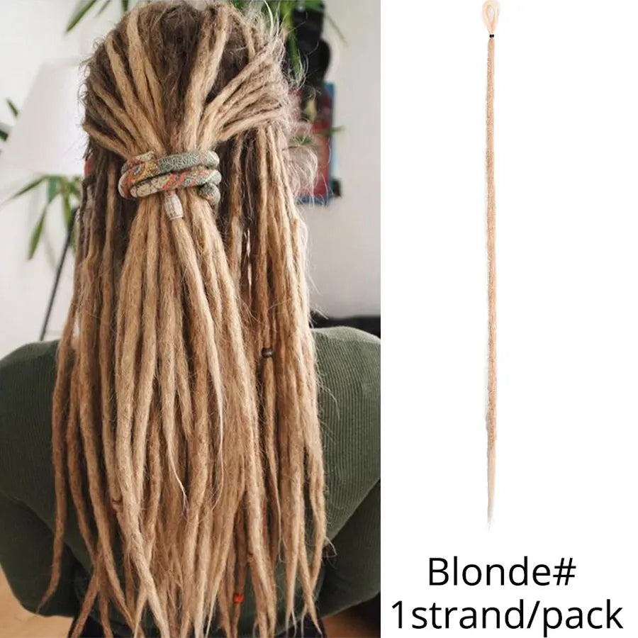 Handmade lock Extensions 20 Inch - 5/10pcs Ombre Synthetic Locs