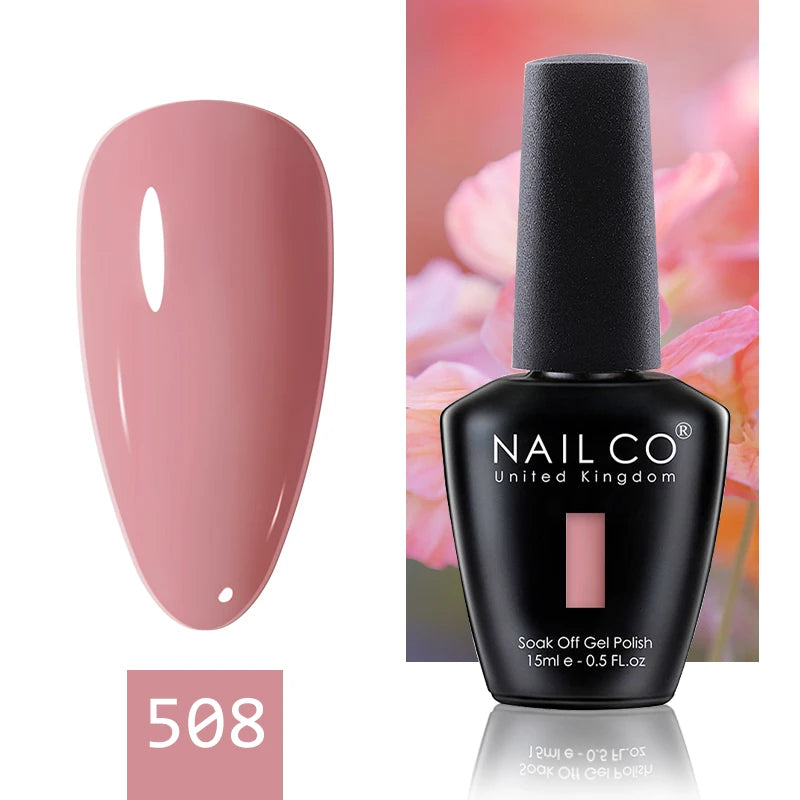 NAILCO 15ML Top Gel Nail Polish Nails Semi-permanent UV Varnish Glitter High Quality Glass Bottle Nail Art Polish For Manicure