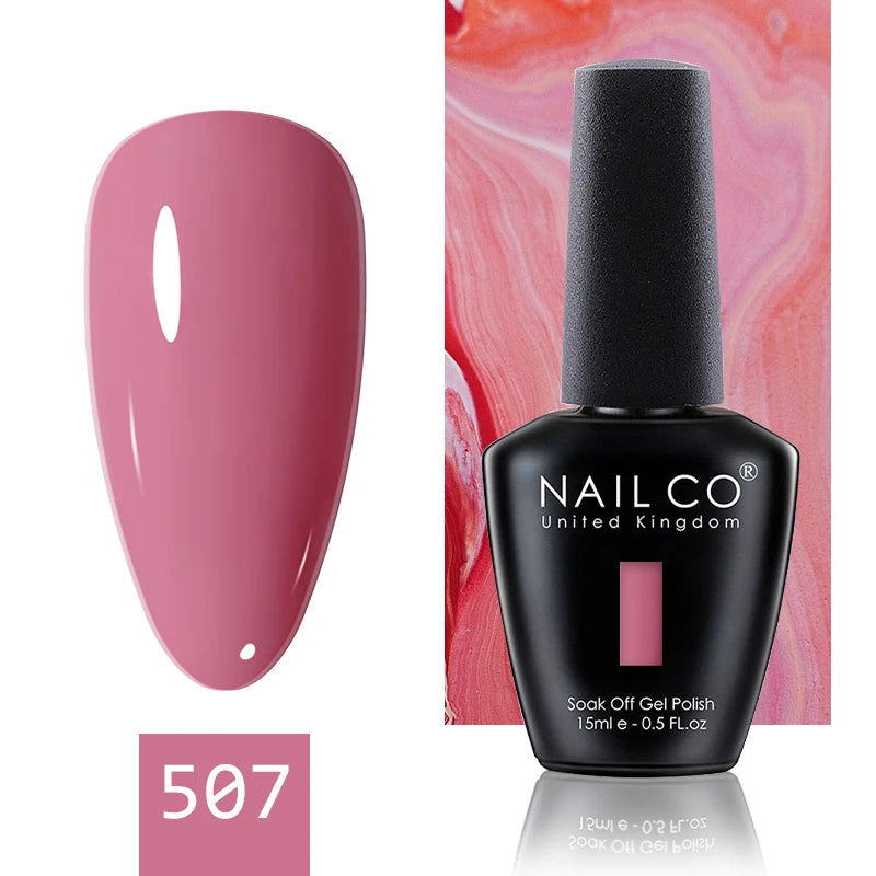 NAILCO 15ML Top Gel Nail Polish Nails Semi-permanent UV Varnish Glitter High Quality Glass Bottle Nail Art Polish For Manicure