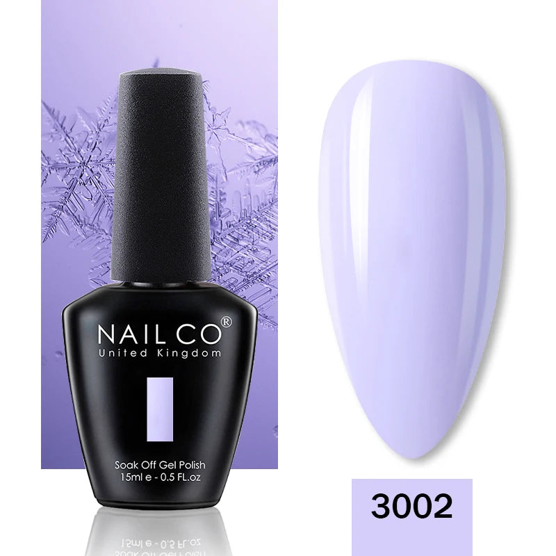 NAILCO 15ML Top Gel Nail Polish Nails Semi-permanent UV Varnish Glitter High Quality Glass Bottle Nail Art Polish For Manicure
