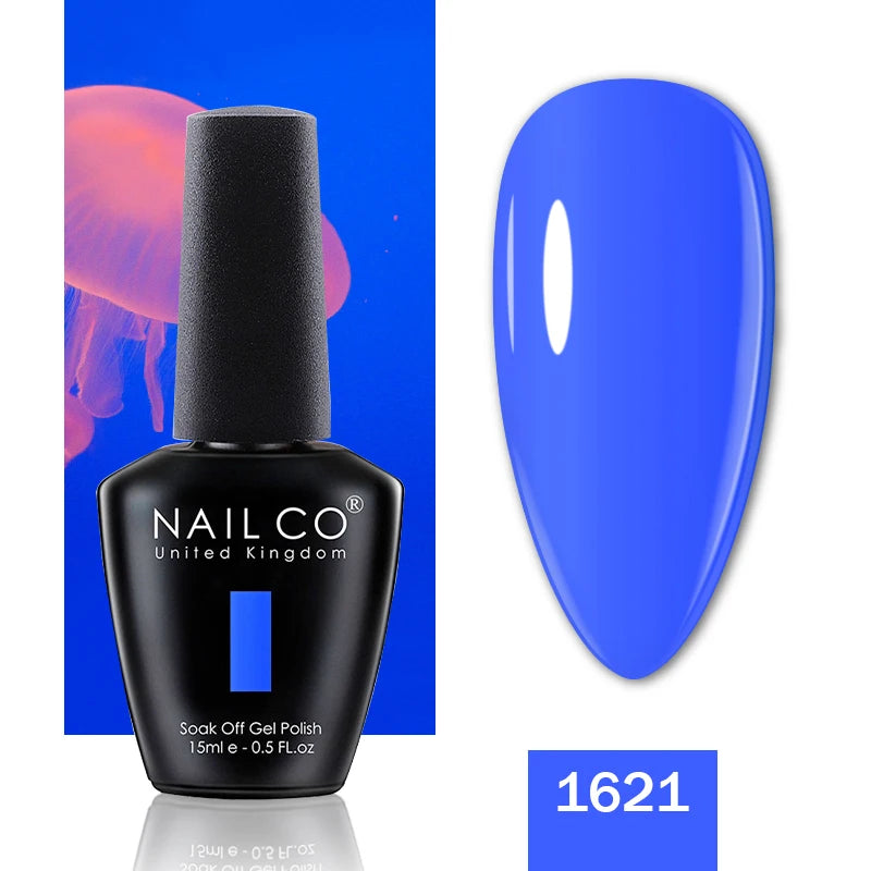 NAILCO 15ML Top Gel Nail Polish Nails Semi-permanent UV Varnish Glitter High Quality Glass Bottle Nail Art Polish For Manicure