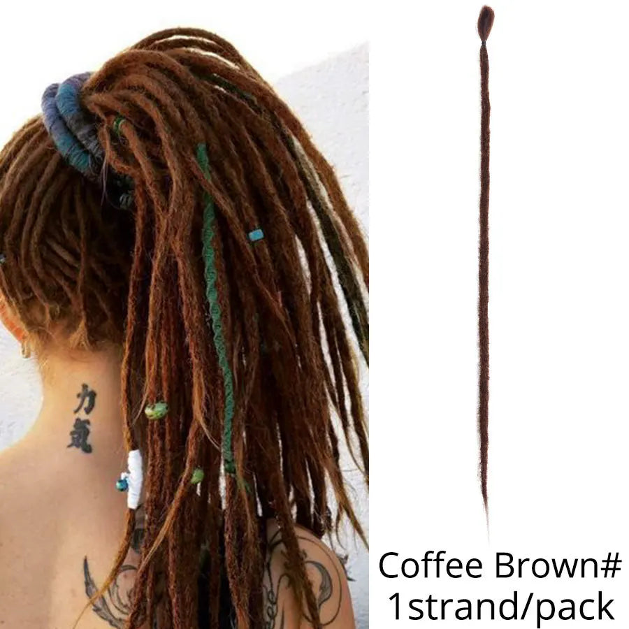 Handmade lock Extensions 20 Inch - 5/10pcs Ombre Synthetic Locs