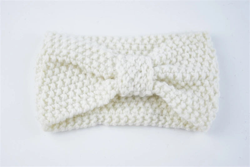 Donarsei Winter Knitted Headband - Elastic Bowknot Turban for Women