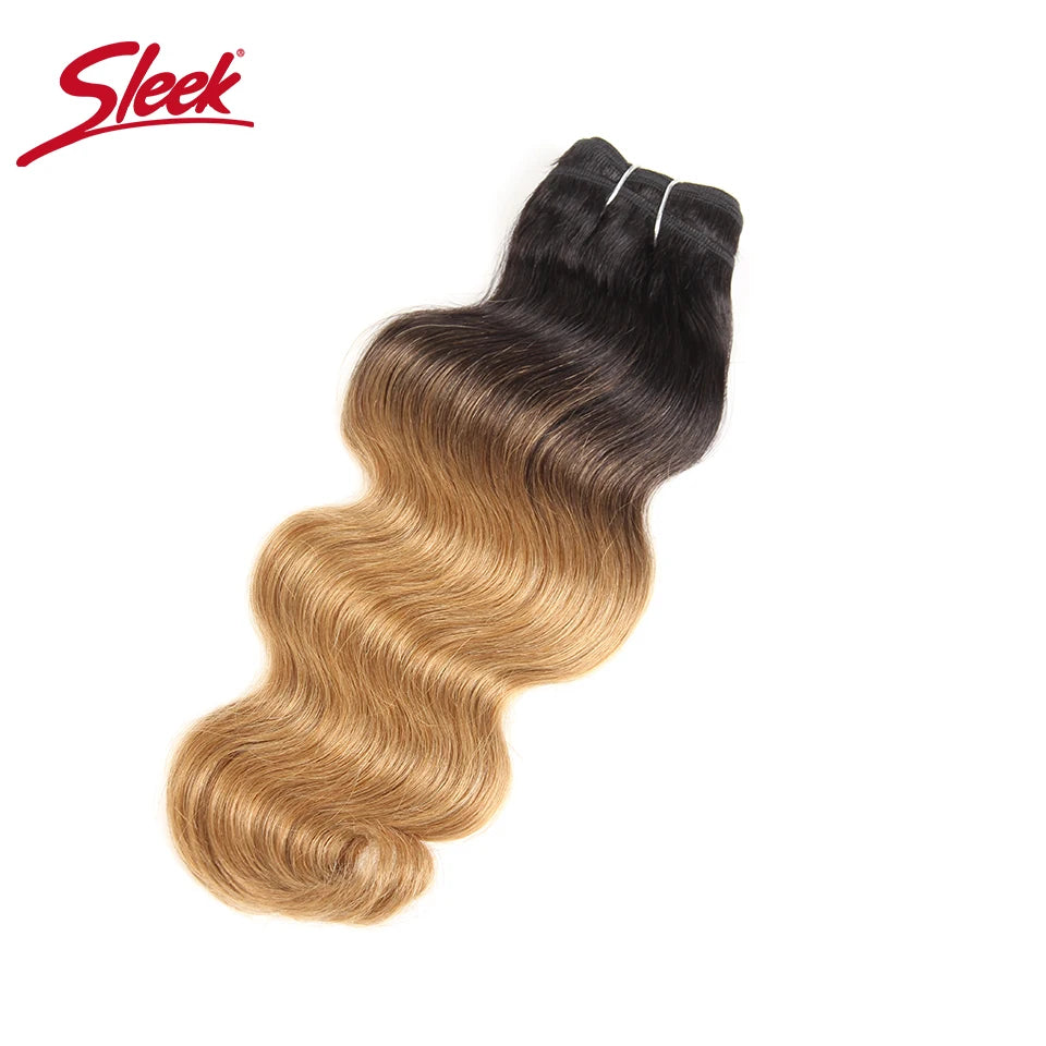 Brazilian Body Wave P4/27 P6/27 Red 99J Ombre T1B/27 Human Hair Bundles Sleek Double Drawn Remy Human Hair Extension For Black