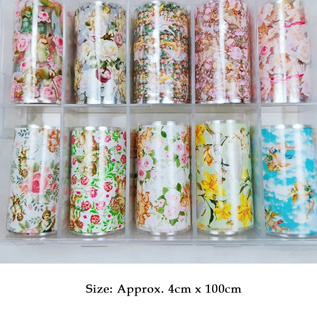 Tortoiseshell Amber Nails Tortoise Shell Sea Shell Sheets Nail Art Foil Transfer Decals Wraps Tips Nail Manicure Decorations