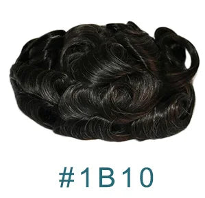 Realistic Men's Toupee Durable NPU Bond Gray Male Human Hair Prosthesis Capillary System Natural Hairline Comfortable Fine Mono