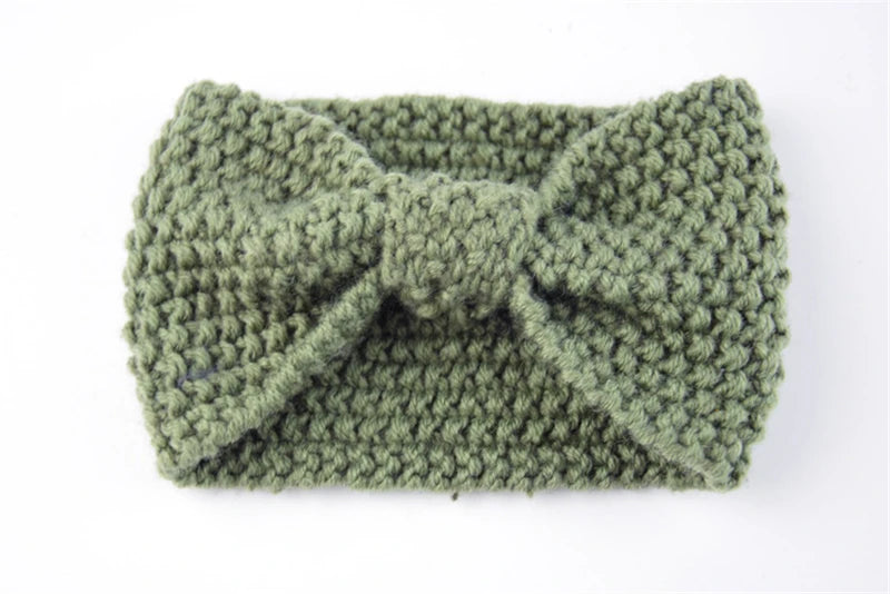 Donarsei Winter Knitted Headband - Elastic Bowknot Turban for Women