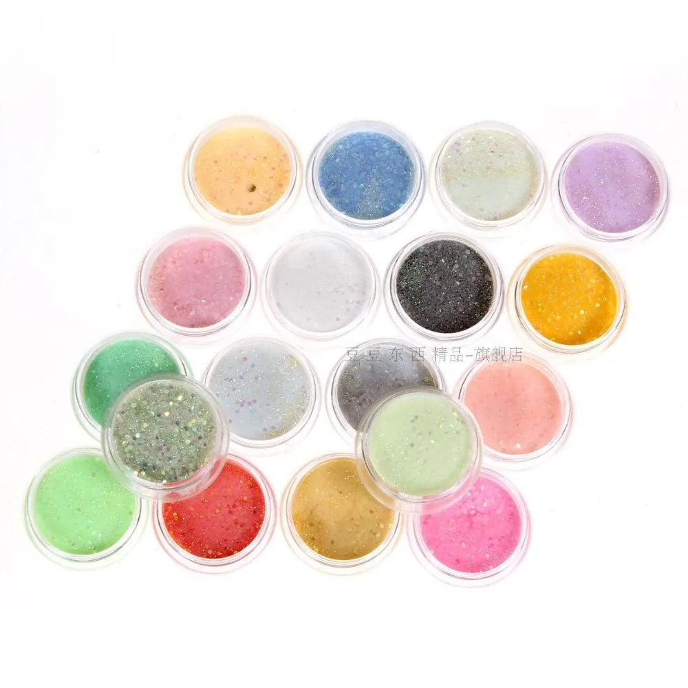 Nails Acrylic Powder Glitter Dust 12 Colors/PCS Nail Art Decoration Tools