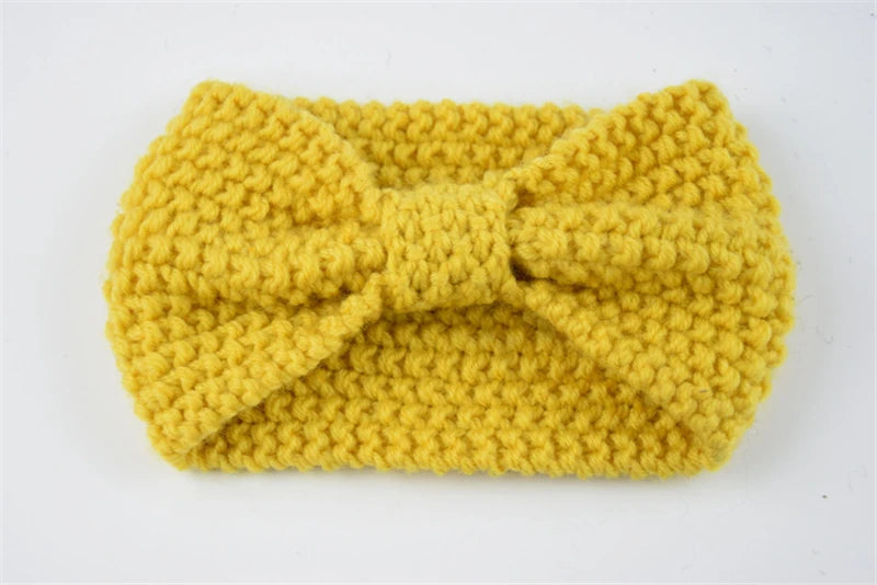 Donarsei Winter Knitted Headband - Elastic Bowknot Turban for Women