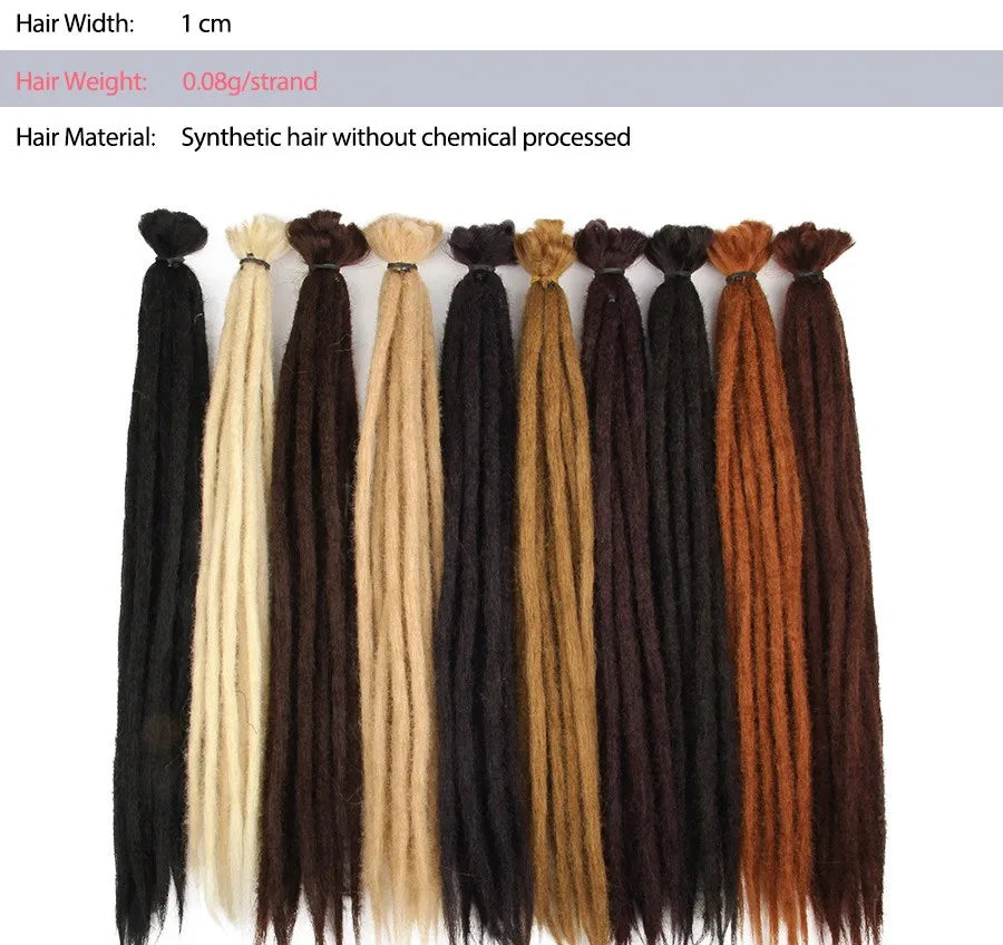 Handmade lock Extensions 20 Inch - 5/10pcs Ombre Synthetic Locs