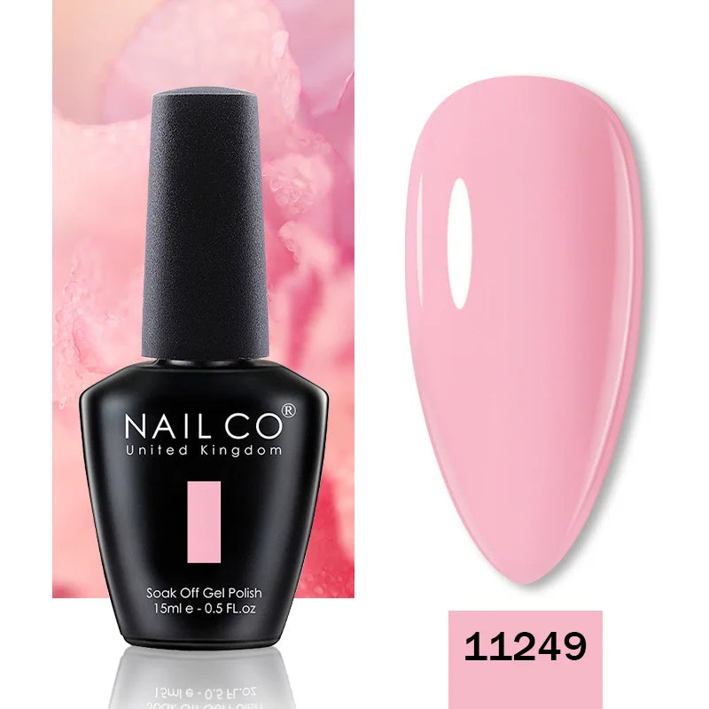 NAILCO 15ML Top Gel Nail Polish Nails Semi-permanent UV Varnish Glitter High Quality Glass Bottle Nail Art Polish For Manicure