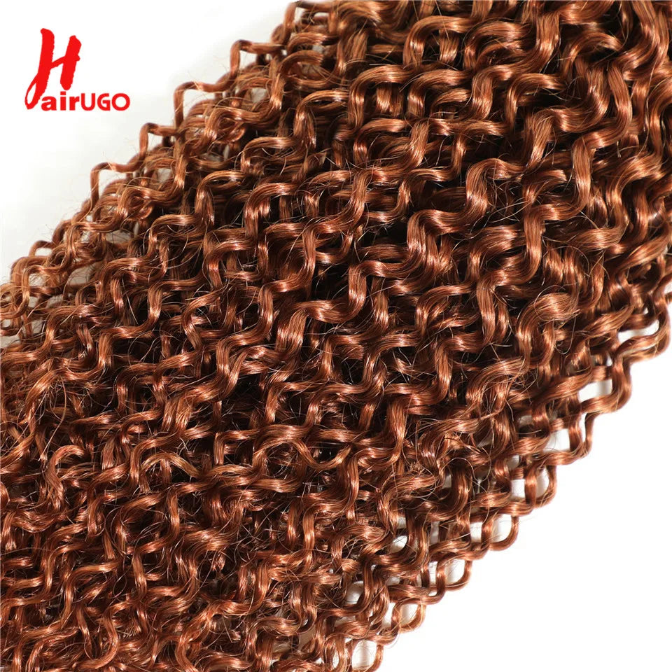 30# Straight Hair Weave Remy Brown 1/2/3 Straight Human Hair Bundles HairUGo Human Hair Extensions Hair Weaving Wholesale Price