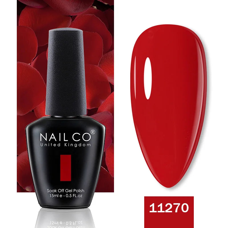 NAILCO 15ML Top Gel Nail Polish Nails Semi-permanent UV Varnish Glitter High Quality Glass Bottle Nail Art Polish For Manicure