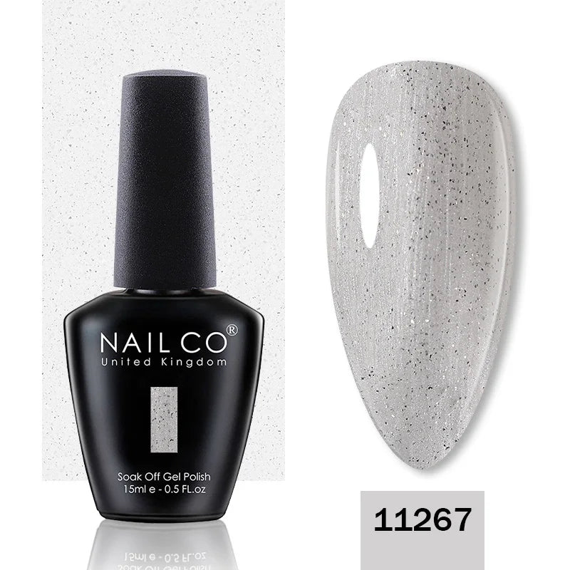 NAILCO 15ML Top Gel Nail Polish Nails Semi-permanent UV Varnish Glitter High Quality Glass Bottle Nail Art Polish For Manicure