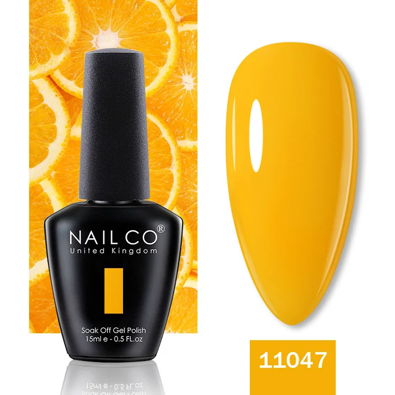 NAILCO 15ML Top Gel Nail Polish Nails Semi-permanent UV Varnish Glitter High Quality Glass Bottle Nail Art Polish For Manicure