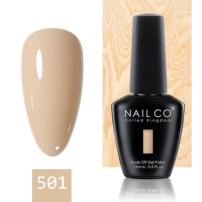 NAILCO 15ML Top Gel Nail Polish Nails Semi-permanent UV Varnish Glitter High Quality Glass Bottle Nail Art Polish For Manicure