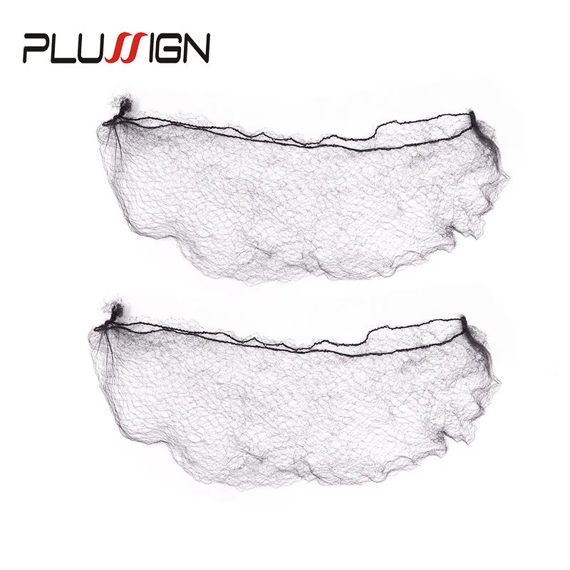 Plussign 20pcs Invisible Hairnet - Long Size 24-46 Inch Mesh Wig Caps