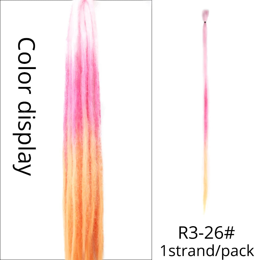 Handmade lock Extensions 20 Inch - 5/10pcs Ombre Synthetic Locs