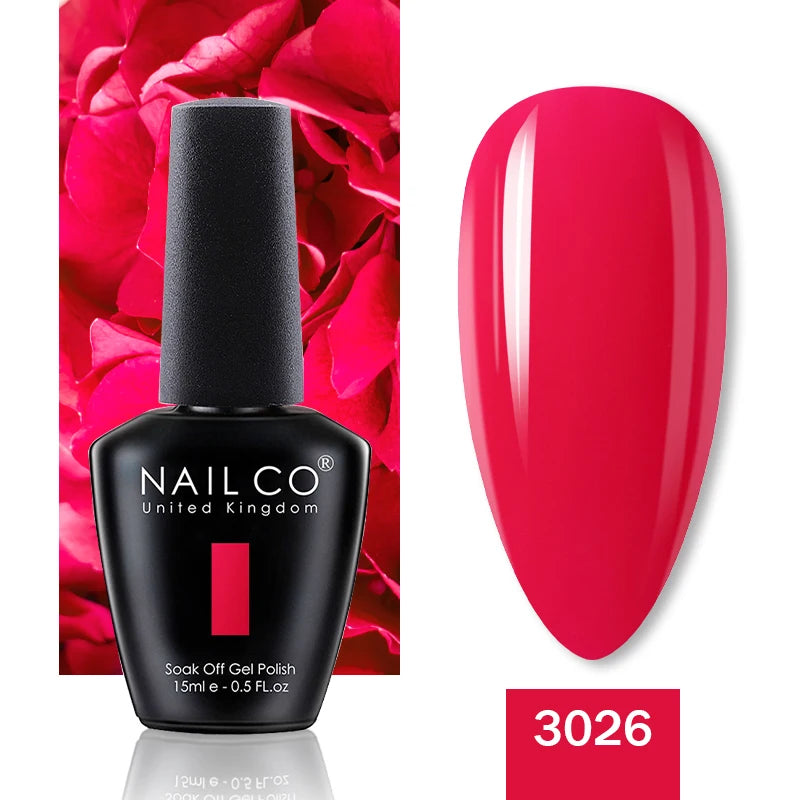 NAILCO 15ML Top Gel Nail Polish Nails Semi-permanent UV Varnish Glitter High Quality Glass Bottle Nail Art Polish For Manicure