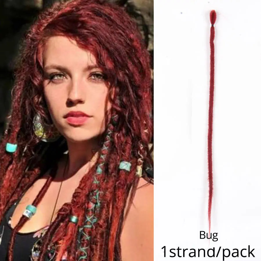 Handmade lock Extensions 20 Inch - 5/10pcs Ombre Synthetic Locs