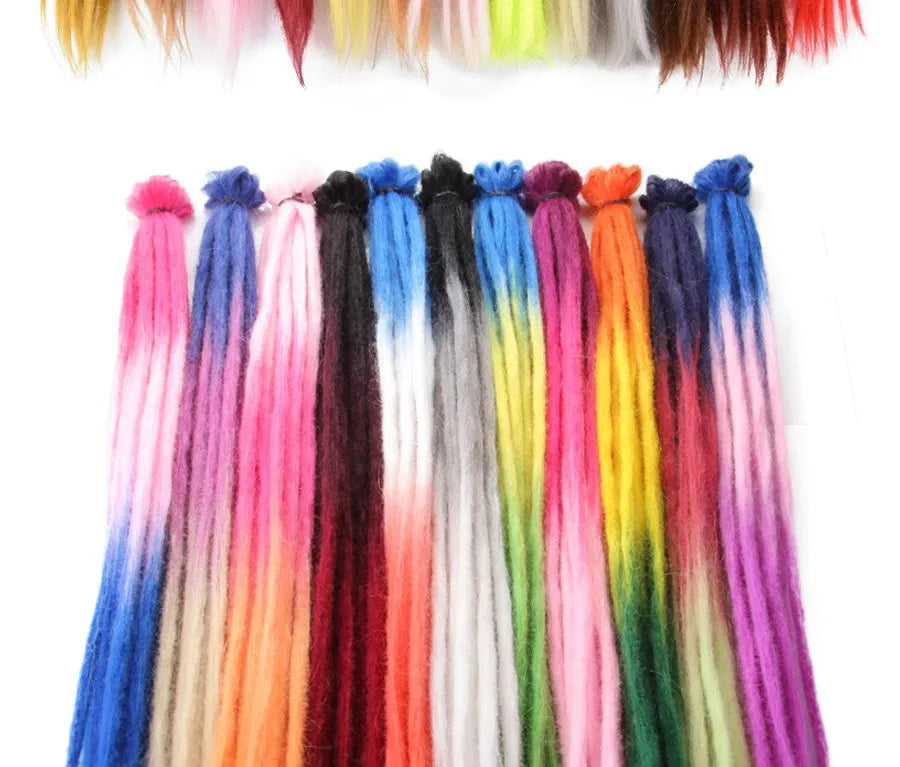 Handmade lock Extensions 20 Inch - 5/10pcs Ombre Synthetic Locs