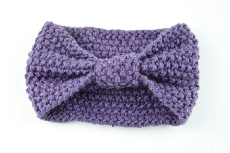 Donarsei Winter Knitted Headband - Elastic Bowknot Turban for Women