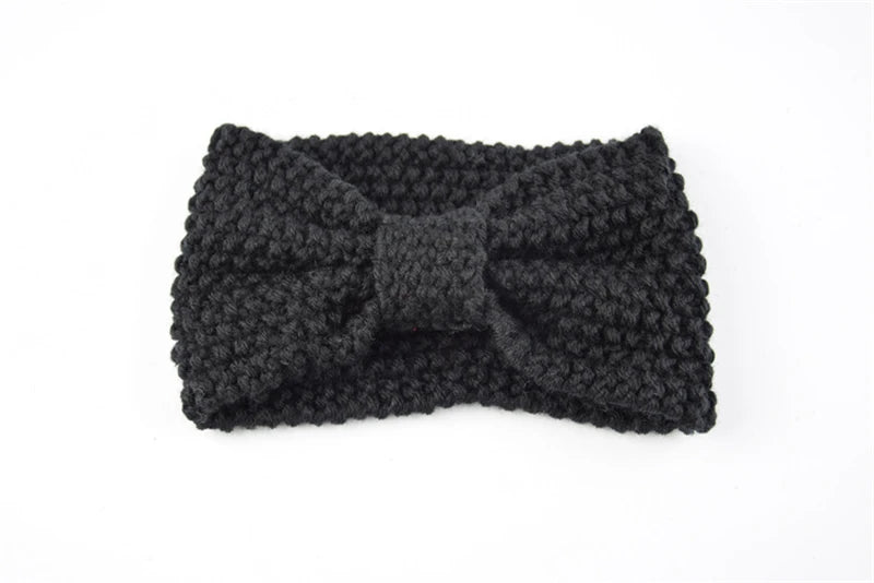 Donarsei Winter Knitted Headband - Elastic Bowknot Turban for Women