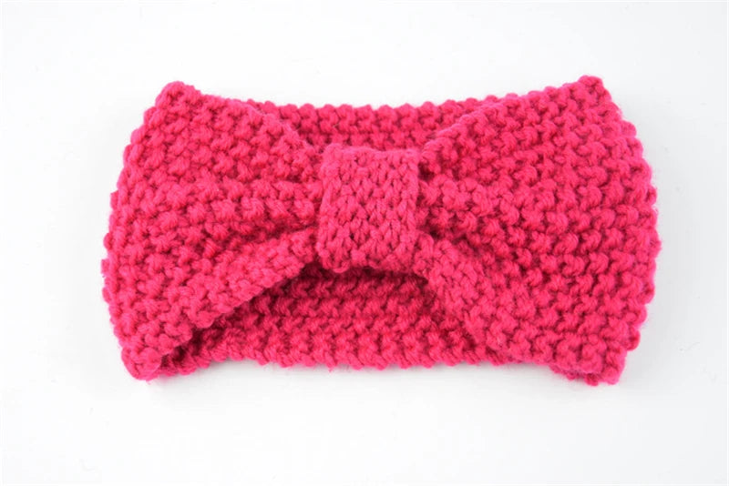 Donarsei Winter Knitted Headband - Elastic Bowknot Turban for Women