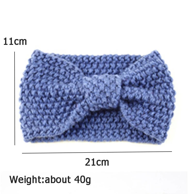 Donarsei Winter Knitted Headband - Elastic Bowknot Turban for Women