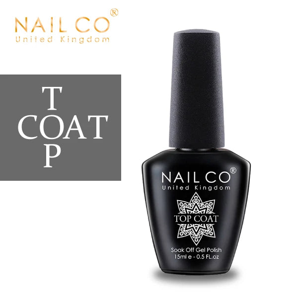 NAILCO 15ML Top Gel Nail Polish Nails Semi-permanent UV Varnish Glitter High Quality Glass Bottle Nail Art Polish For Manicure