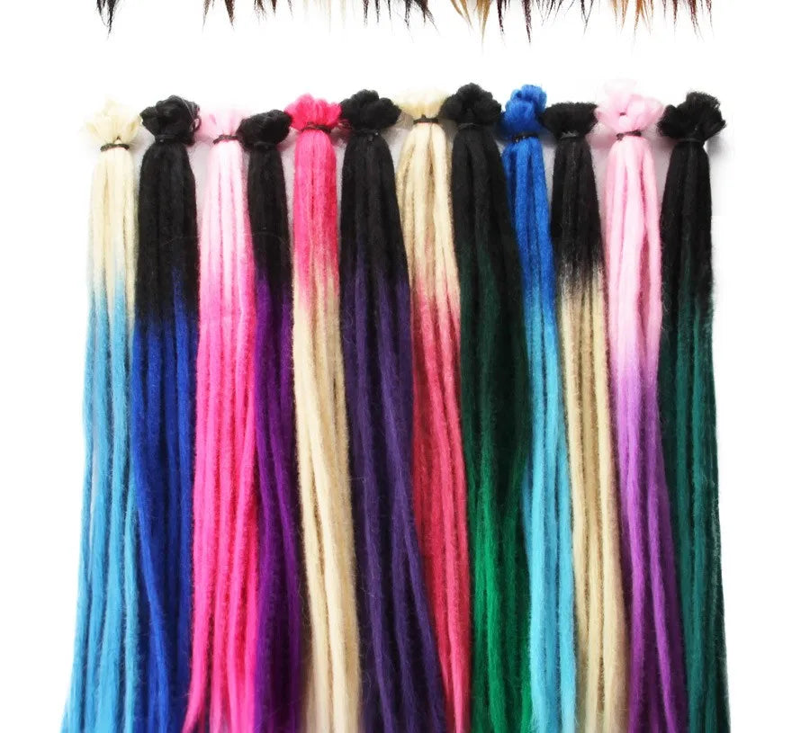 Handmade lock Extensions 20 Inch - 5/10pcs Ombre Synthetic Locs
