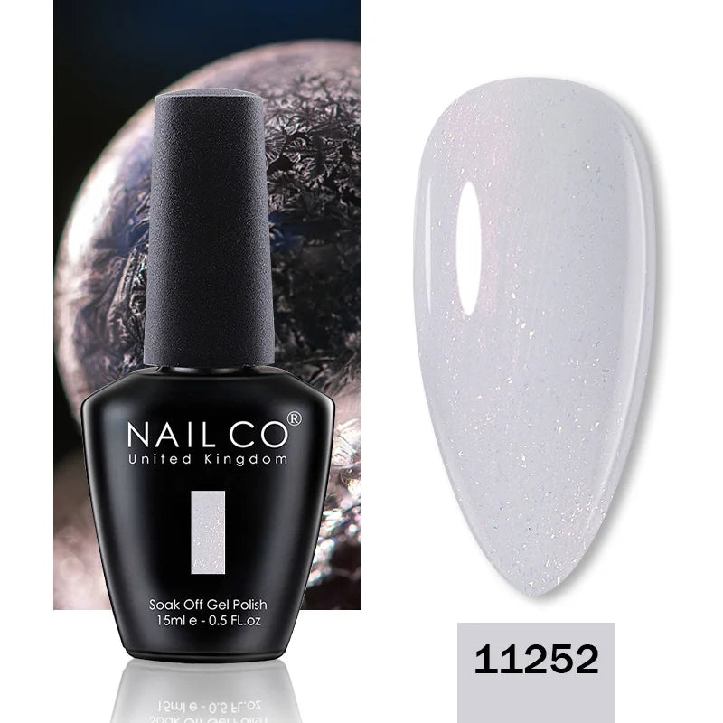NAILCO 15ML Top Gel Nail Polish Nails Semi-permanent UV Varnish Glitter High Quality Glass Bottle Nail Art Polish For Manicure