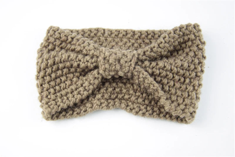 Donarsei Winter Knitted Headband - Elastic Bowknot Turban for Women