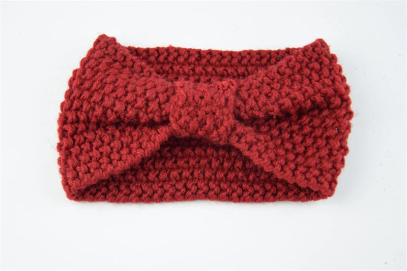 Donarsei Winter Knitted Headband - Elastic Bowknot Turban for Women