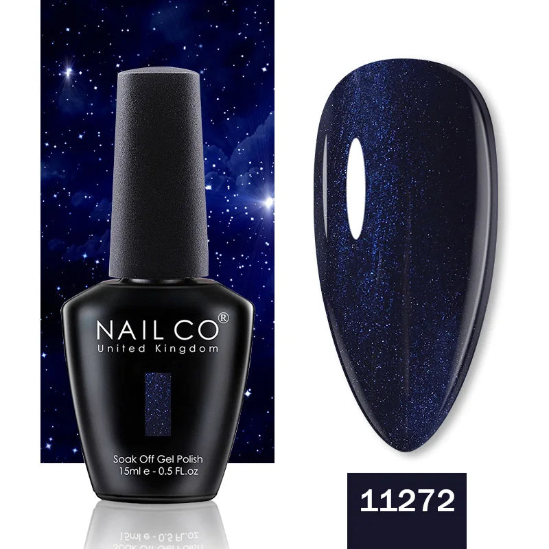 NAILCO 15ML Top Gel Nail Polish Nails Semi-permanent UV Varnish Glitter High Quality Glass Bottle Nail Art Polish For Manicure