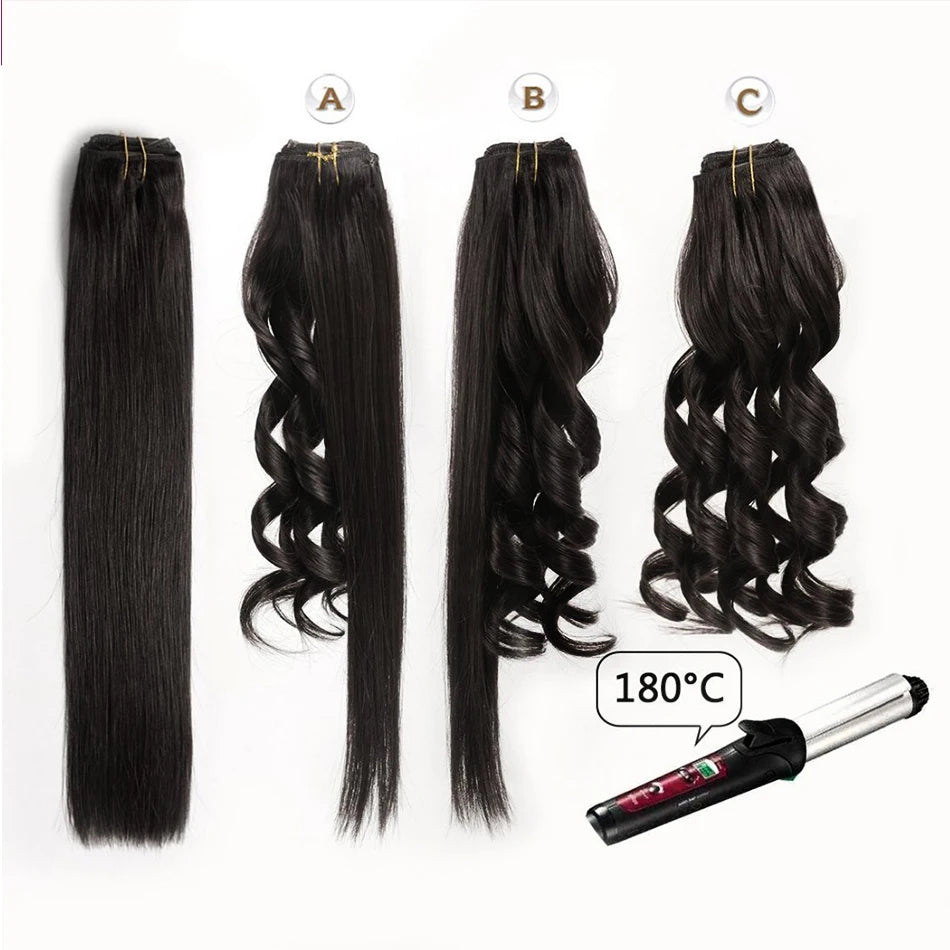Human Hair Bundles Straight Double Drawn Weft European Remy Natural Human Hair Weaves Extension 100g Can Curly Hair