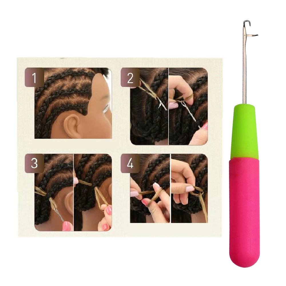 Plastic Latch Crochet Hook Needle for Jumbo Braiding Dreadlock Hair Weaving Extension Tool Knitt Making