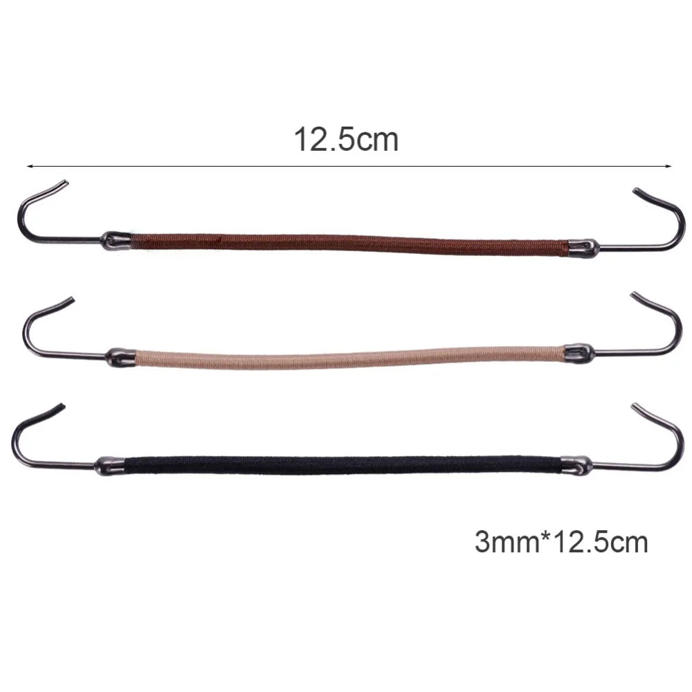 Women's Elastic Hair Bands Gum with Hook Ponytail Holder Bungee Hair Thick/Curly Hair Styling Tools 15/18/24/30 PCS