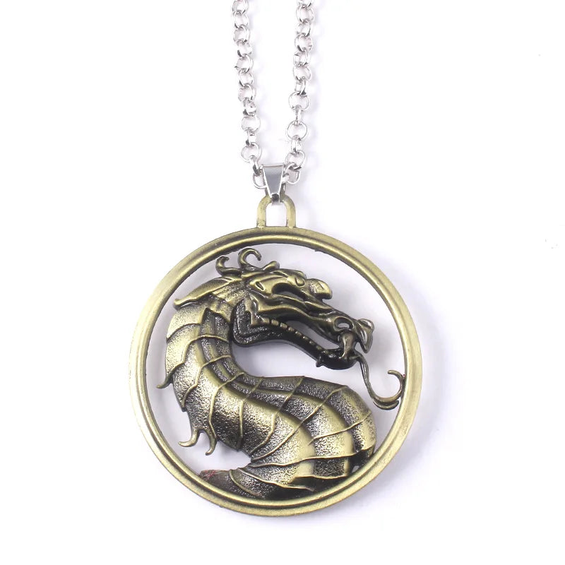 Game Mortal Kombat Keychain Metal Alloy Animal Dragon Key Ring Holder Chaveiro Gift for Men Car Key Accessories